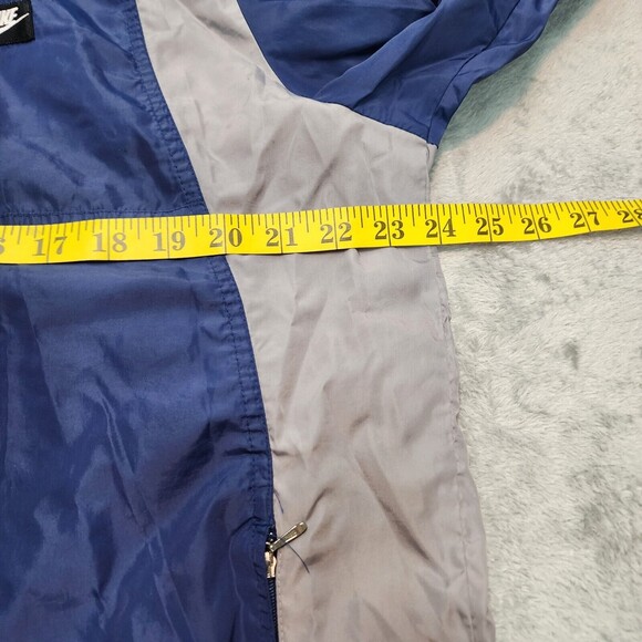 Vintage Nike Anorak Windbreaker Jacket Men's Size XL Blue Grey Athletic 80s - Picture 13 of 16